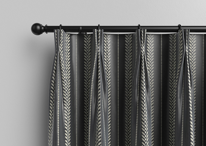 Laurel Stripe, Anthracite - Made to Measure Curtains - Image 11
